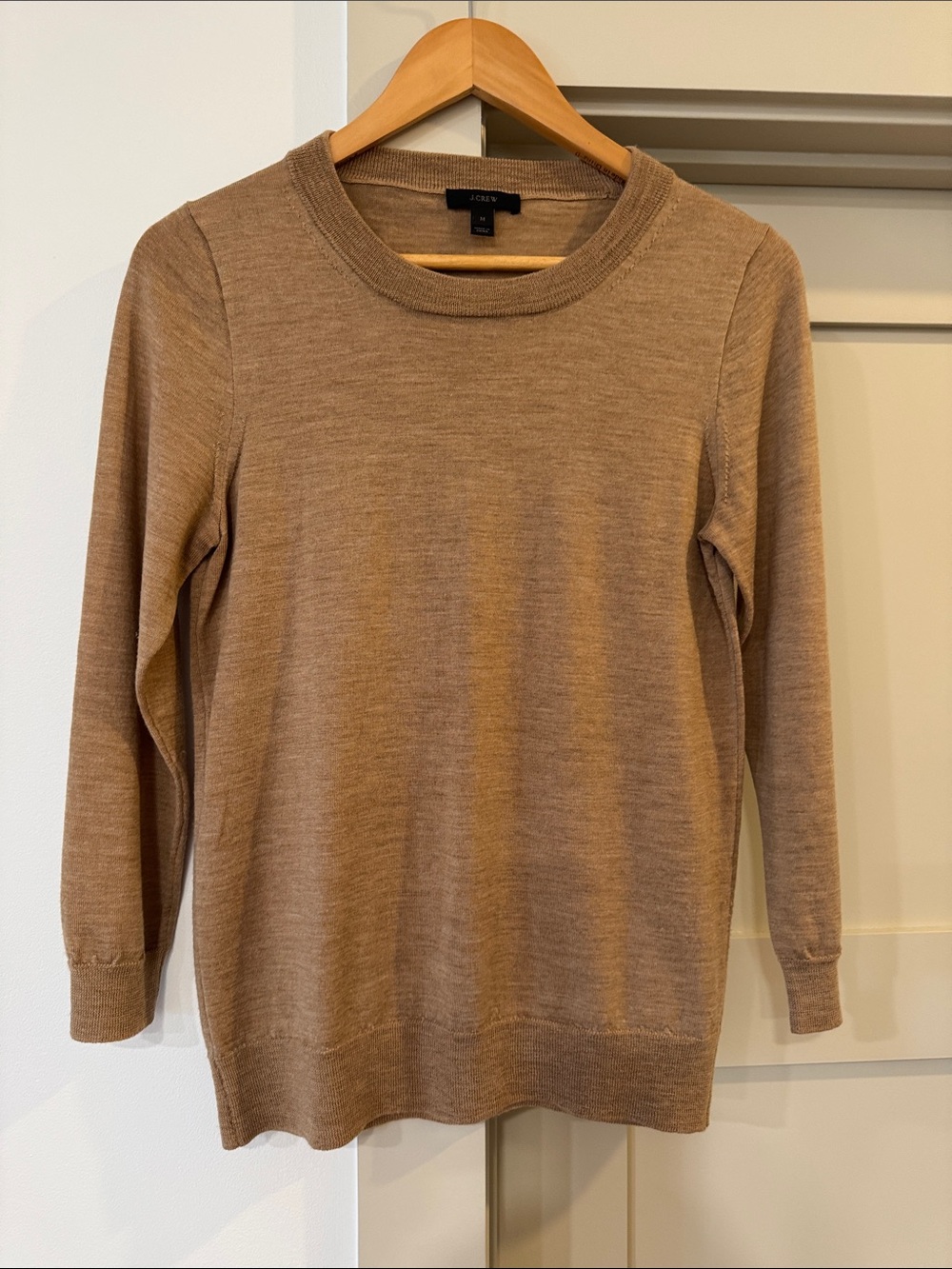 J. Crew Lightweight Camel/Tan Crewneck Sweater